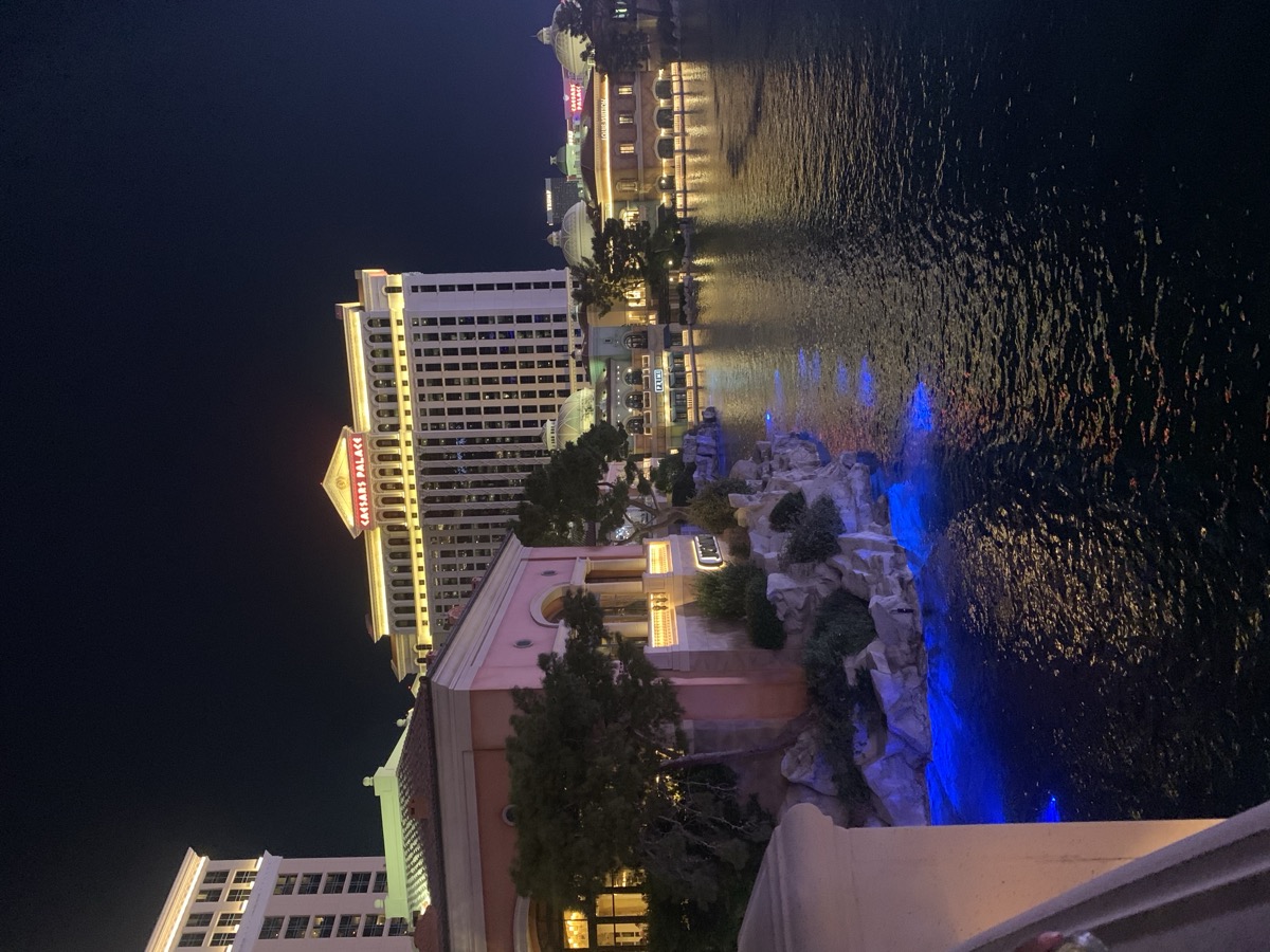 Caesars Palace at night
